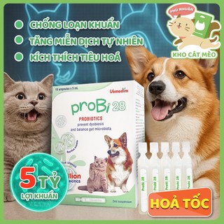 [ MEN VI SINH PROBI 28 ] Men vi sinh dạng nước cho chó mèo Vemedim Probi 28 vượt trội với 5 tỉ lợi khuẩn mỗi ống.