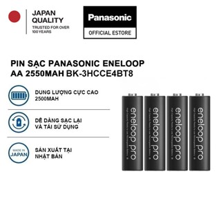 Pin sạc Panasonic eneloop pro AA 2550mAh BK-3HCCE4BT8 (Vỉ 4 viên)