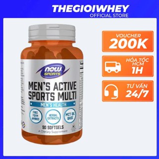 NOW MEN'S ACTIVE SPORTS MULTI - VIÊN UỐNG MULTIVITAMIN TỔNG HỢP TĂNG SỨC KHỎE NAM GIỚI