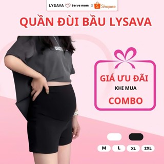 Quần Đùi Bầu Bigsize Lysava Chất Umi Hàn Có Chun Điều Chỉnh Co Giãn Thoải Mái Dễ Phối Đồ QD6