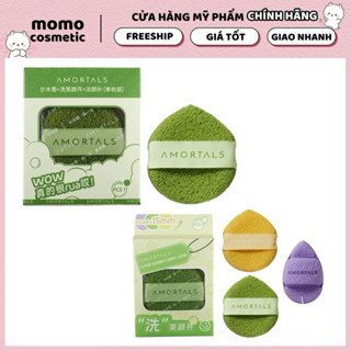 Bông mút bọt biển rửa mặt, mask đất sét AMORTALS