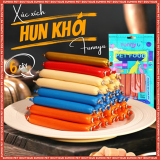 Xúc xích khô cho chó vị bò, gà, vịt (túi 100g 6 cây) bánh thưởng dinh dưỡng cho chó