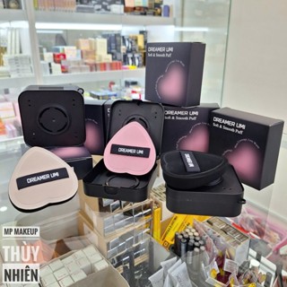  Bông mút tán nền cực mịn hạn chế hút kem nền DREAMER UMI hình trái tim + kèm hộp đựng 