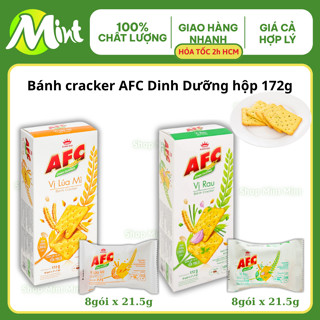  Bánh quy cracker AFC Dinh Dưỡng vị Rau  Lúa Mì - Hộp 172g. Shop Mint Mint. 