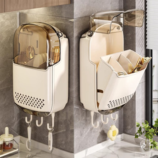 Hộp đựng đũa muỗng dán tường HOMELOVE Ống đựng đũa thìa treo tường ống đũa có nắp đậy chống bụi ngăn côn trùng