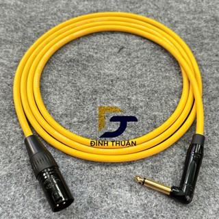 Dây Canon Đực Ra 6Ly Mono Cong(XLR-Male To Mono 1/4 Cable), Yonlun Đen 0.5-1-2-3-5-8-10m, Giá 1 Sợi.
