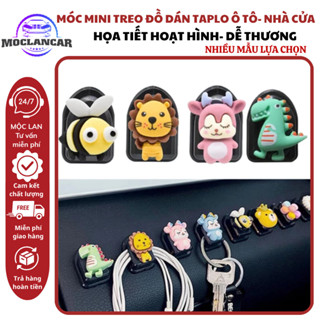 Móc Treo Đồ Mini Gắn Sau Ghế Xe Ô Tô Hình Icon Ngộ Nghĩnh Đáng Yêu, Móc Dán Treo Đồ Gia Dụng-Mincar