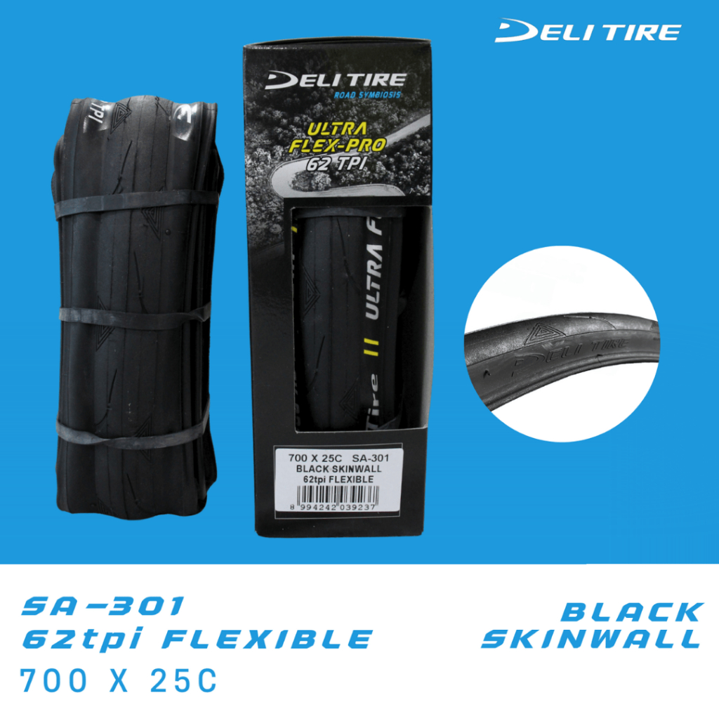 Vỏ xếp xe đạp Deli Tire 700 x 25C SA-301 Black SkinWall