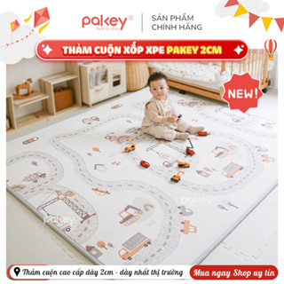 Thảm Cuộn Xốp XPE Pakey Dày 2cm Thảm Nằm Chơi Tập Đi Tập Bò Chống Trơn Trượt Cho Bé Họa Tiết Dễ Thương