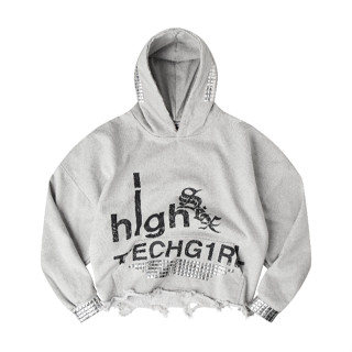  ÁO "TECH G1RL" STUDDED HOODIE 