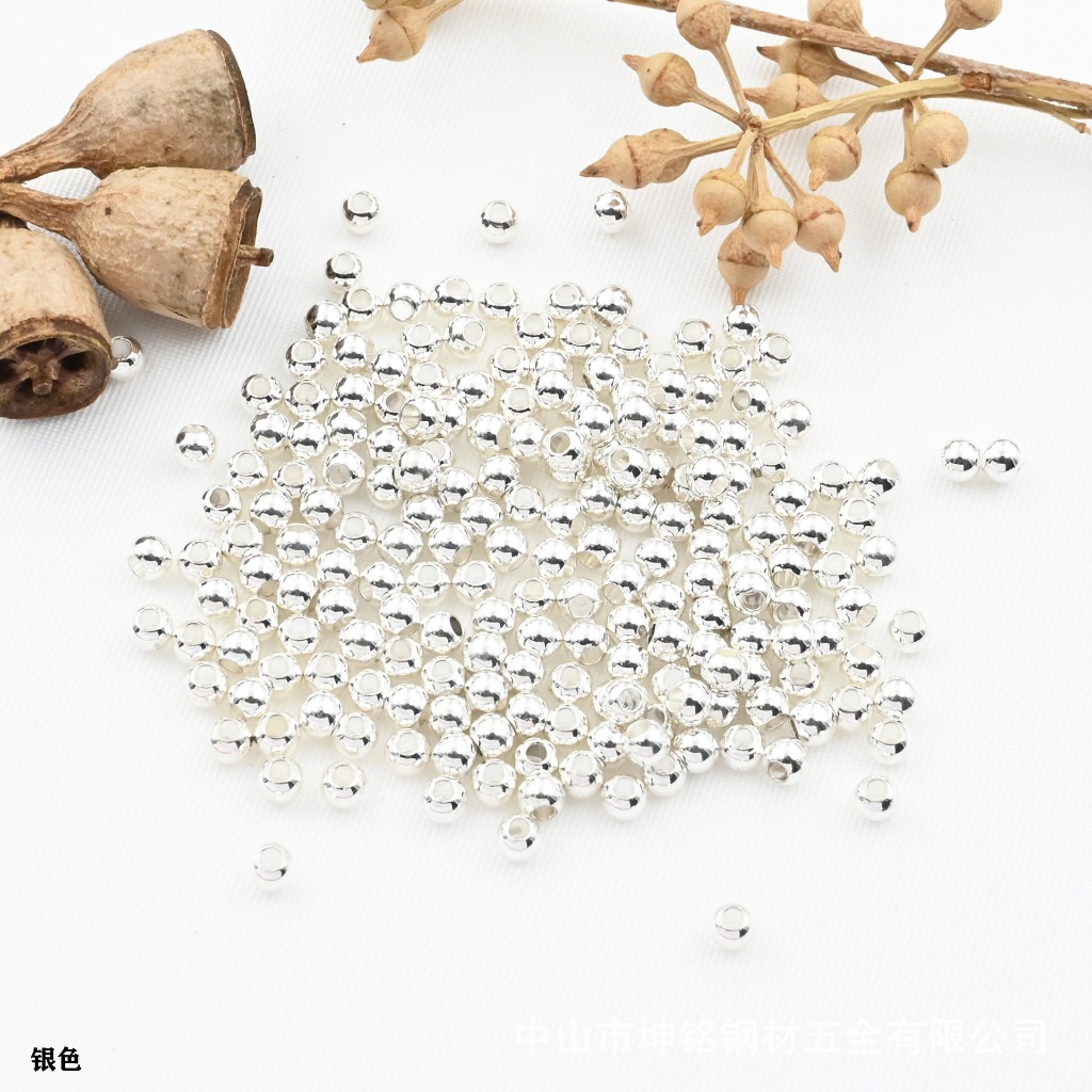 [Bạc s925] Charm bi bạc trơn mix vòng handmade - Bi bạc s925