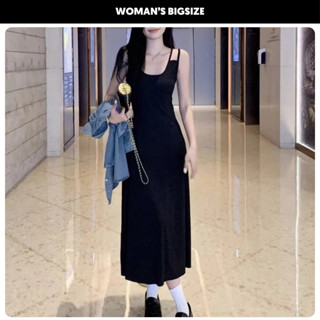  Váy Hai Dây Dáng Dài Ngắn Màu Đen Có Bigsize Ôm Body Sexy VN02 Đầm 2 Dây Nữ Chất Liệu Len Tăm Co Giãn Thoáng Mát 