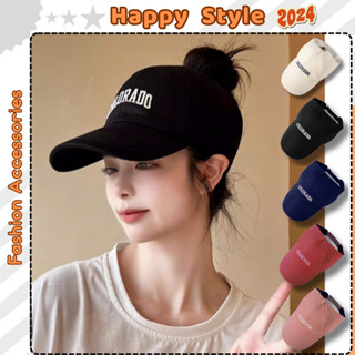 Mũ lưỡi trai nửa đầu tennis thêu chữ Colorado chất kaki form unisex nam nữ N268