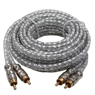  Dây tín hiệu hoa sen AV 4 đầu  2 ra 2  lõi đồng cao cấp lớp bạc bọc chống nhiễu dùng kết nối các thiết bị âm thanh. 