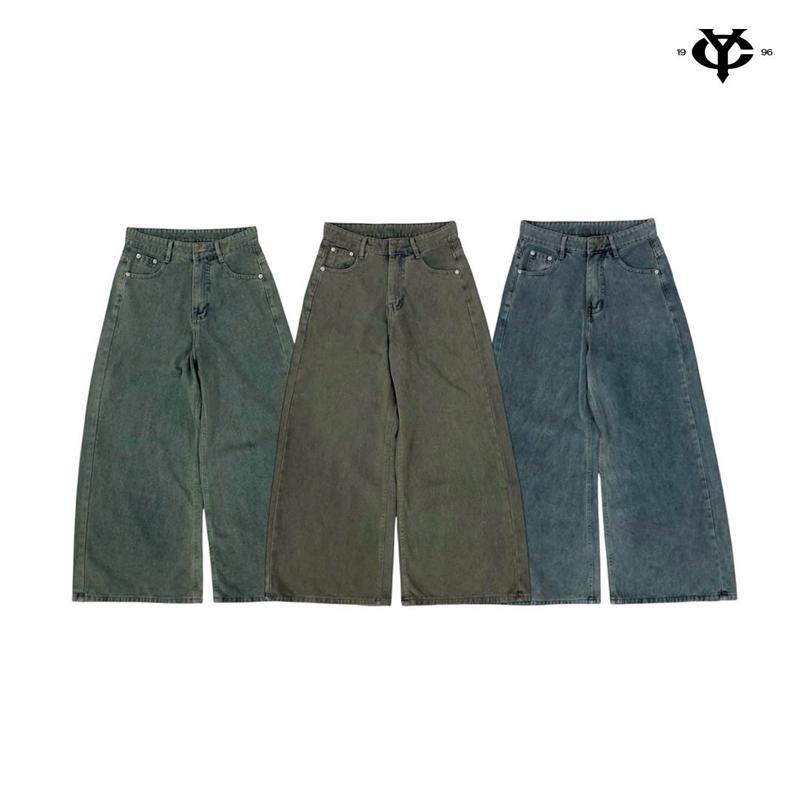 WHOSE x YC1996 - Quần Jeans Wash Ống Rộng 3 Màu Local Brand Unisex