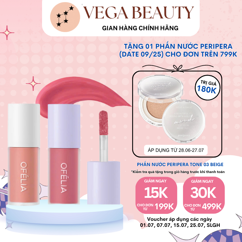 Má Hồng Kem OFÉLIA Lolli Liquid Blush 4.3g má hồng căng bóng tự nhiên