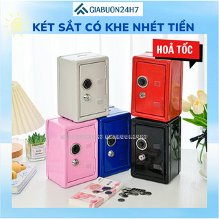 [Hàng có sẵn] Két sắt mini tiết kiệm tiền cho bé, két sắt mini cho bé sử dụng chìa khoá