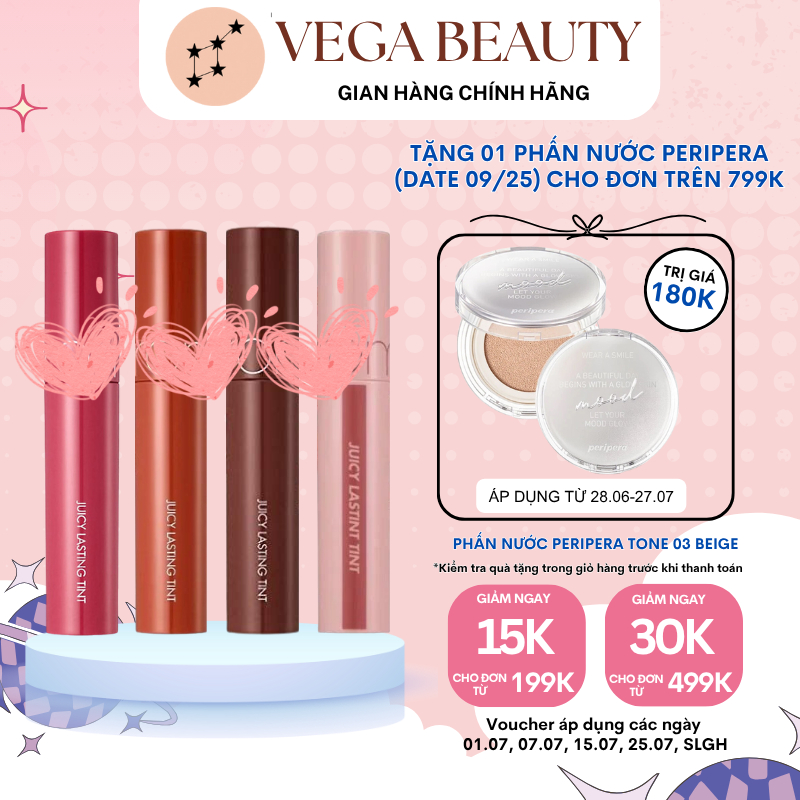 [LINK CŨ 4K LƯỢT BÁN] Son bóng Juicy Lasting Tint giúp đôi môi căng mọng (sẵn nhiều màu)