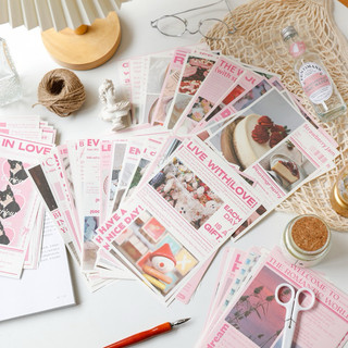 SET 30 GIẤY PINKY TRANG TRÍ MÀU HỒNG