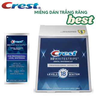 Miếng dán trắng răng Crest 3D White Professional Effects theo liệu trình trắng răng hiệu quả