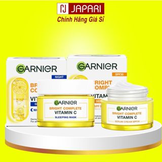 Kem Dưỡng Sáng Da Ngày/Đêm Garnier-Mặt Nạ Ngủ Dưỡng Da Vitamin C Mờ Thâm Nám Ganier SPF30/PA+++ Japari