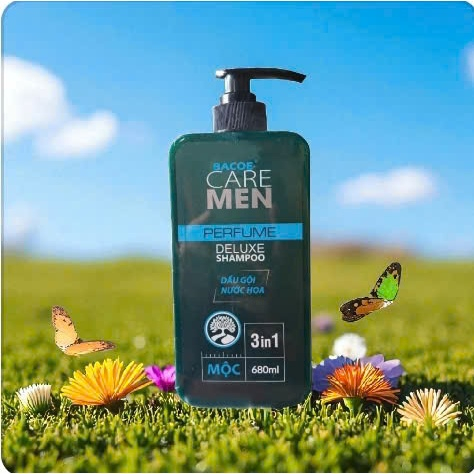Dầu gội nam hương nước hoa Bacoe 3in1 680ml