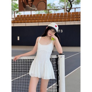 Đầm Nữ Form Mini Hai Dây Xếp Li Thun Lưới Mùa Hè 2025 | BLANC DRESS | Secodee