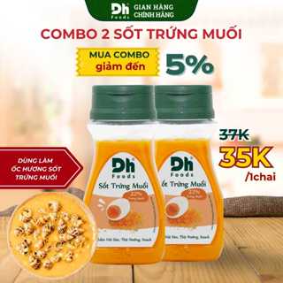 Combo 2 Sốt Trứng Muối Dh Foods 100gr - gia vị 22% trứng muối béo ngậy ăn kèm mỳ Ý, khoai tây chiên, sốt chấm hải sản đồ