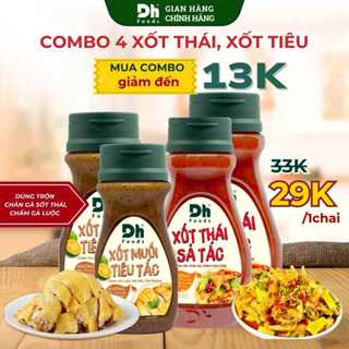 2 combo Xốt Muối Tiêu Tắc 120gr và Xốt Thái Sả Tắc 200g Dh Foods - Sốt Thái Trộn Chân Gà, Nước Chấm Hải Sản, Thịt Nướng