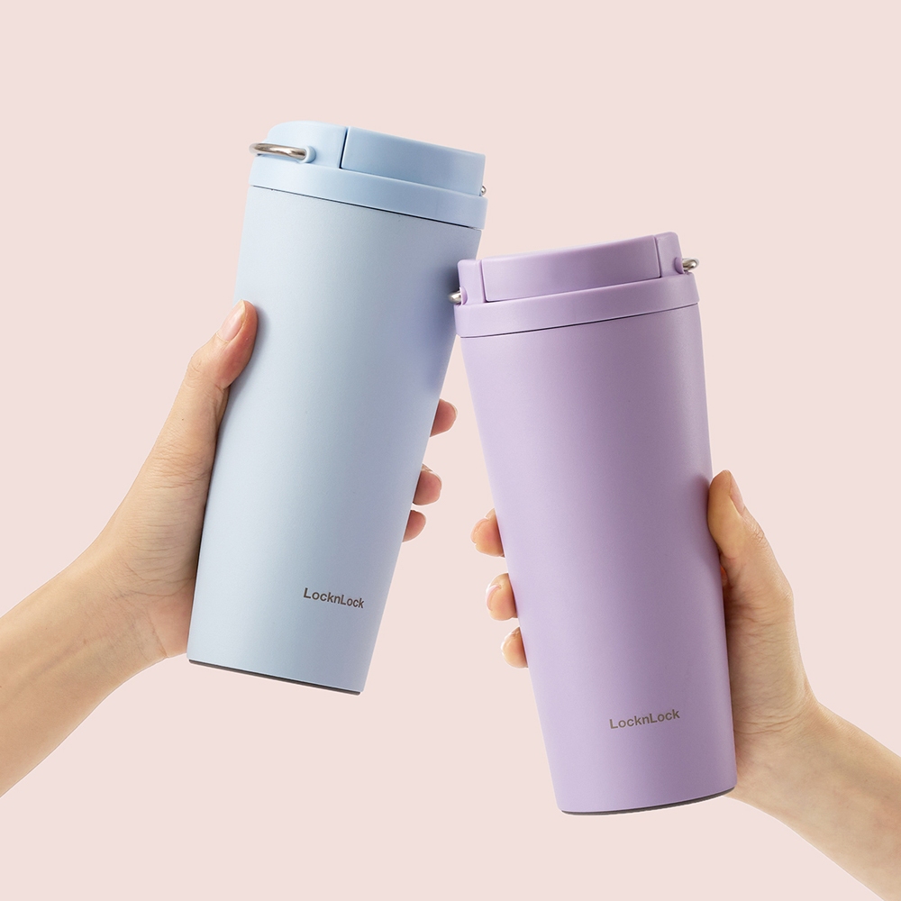 Bình giữ nhiệt LocknLock Bucket One-Touch LHC3345 có quai dung tích 550ml thép không gỉ - 3 màu | BigBuy360 - bigbuy360.vn