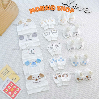 [BẢNG TRẮNG] Mũ, Bao Tay, Bao Chân Chất Thun Lạnh Petit Cao Cấp Cho Bé Sơ Sinh 0-3 Tháng