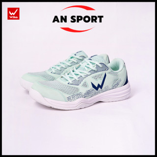 Giày Wika Negar Nam Nữ Chính Hãng Màu Xanh Cốm - Giày Pickleball, Bóng Chuyền, Cầu Lông, Bóng Bàn - Đế Eva 3 Lớp