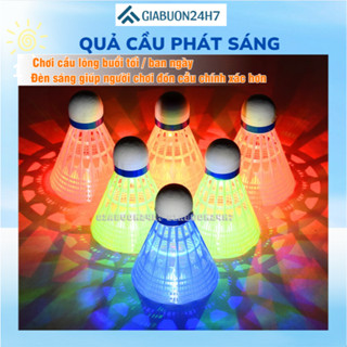 Quả cầu lông có đèn led phát sáng, cầu lông nhựa phát sáng trong đêm, cầu phát sáng