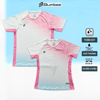 Áo Cầu Lông Nam/Nữ Bumbee Hồng Co Giãn, Dành Cho Cầu Lông/Pickleball/Gym, Giá Sinh Viên (0625 hồng)
