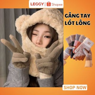  Găng Tay Lót Lông Len Dệt Unisex Nam Nữ Giữ Ấm Mùa Đông Cảm Ứng Dùng Điện Thoại LEGGY Chống Nắng 