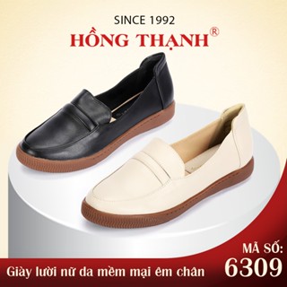  Giày Lười Nữ HỒNG THẠNH Chất Da Mềm Mại Êm Chân Đế Dẻo Chống Trơn - 6309 