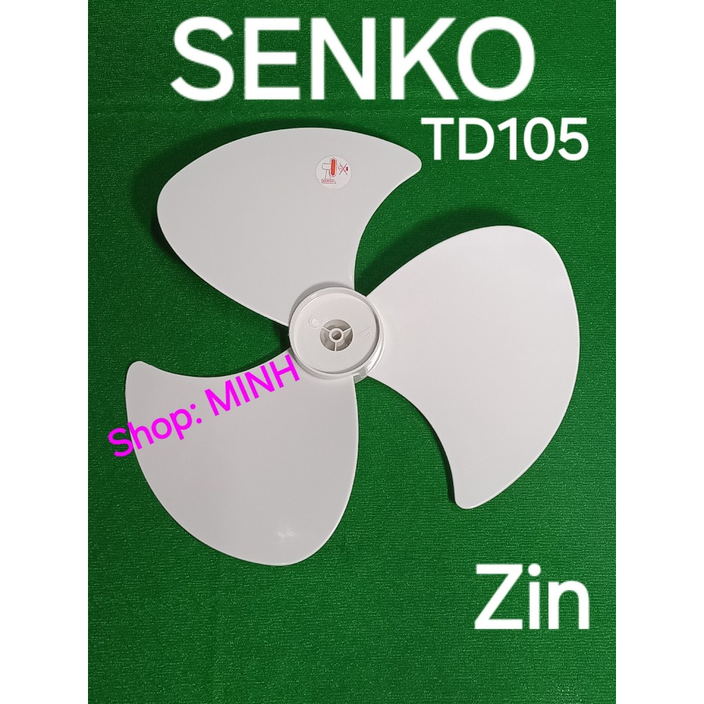 CÁNH quạt Senko TD105 zin theo máy – 39cm, CÁNH B4, cánh 3 lá, lỗ cốt tròn quạt trần đảo Senko TD105