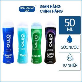 Gel bôi trơn Oleo Original, Smooth Nha Đam, Cool Bạc Hà, Back Door - Chai 50ml