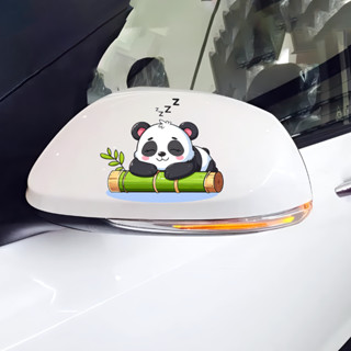 Miếng Skin Decan dán Gương Ô tô Gấu Trúc Cute, dán che vết xước ô tô, decal nắp bình xăng oto, in theo yêu cầu