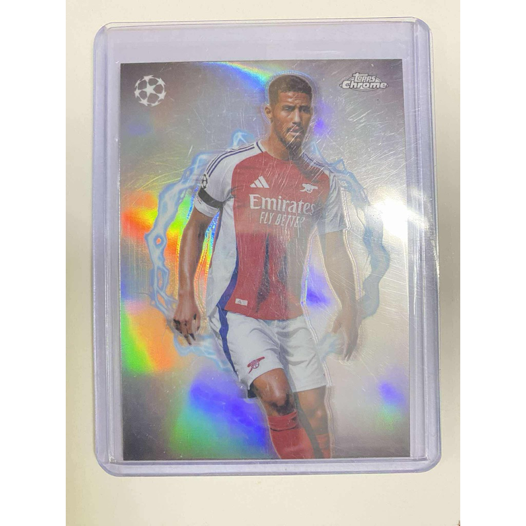 Thẻ bóng đá #L986 William Saliba Arsenal Refactor Topps Chrome UCL 2024/25