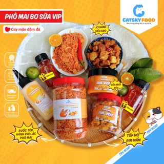 Bánh tráng phơi sương CATSKY FOOD combo bơ sữa sốt muối béo đồ ăn vặt - COMBO