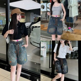    A6021  Quần Jeans Ngố Nữ LỬNG Cạp Cao THÊU RÁCH  Lưng Thun Trẻ Trung Năng Động _ THƯƠNG HIỆU UY TÍN 