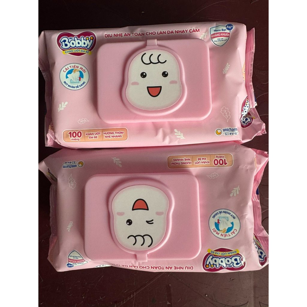 { GIẢM 30%} COMBO 2 Gói Khăn Ướt Bobby Care 100 Tờ ( CÓ MÙI -  KHÔNG MÙI )