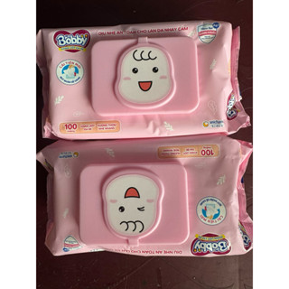 { GIẢM 30%} COMBO 2 Gói Khăn Ướt Bobby Care 100 Tờ ( CÓ MÙI -  KHÔNG MÙI )