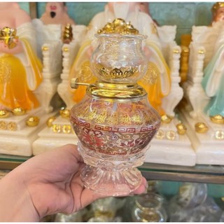 Đèn dầu thờ hoa sen phale lưu ly nhỏ số 4 hàng cao cấp Gia Phát