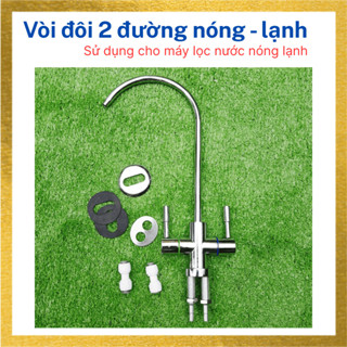 Vòi gạt đôi , vòi đôi máy lọc nước nóng lạnh , vòi 2 đầu vào máy lọc nước