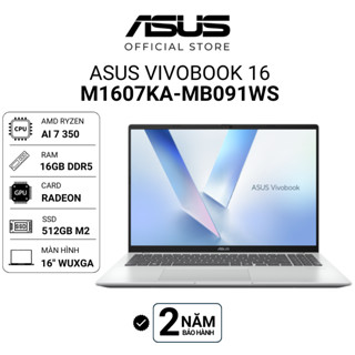 Laptop Asus Vivobook 16 M1607KA-MB091WS Ryzen AI 7 350 | 16GB | 512GB | Radeon | 16" | Win11 +Office