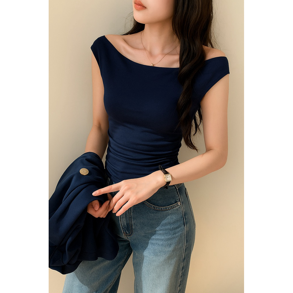 Áo Trễ Vai Ôm Nhẹ – Đơn Giãn Mà Cực Cuốn | BigBuy360 - bigbuy360.vn