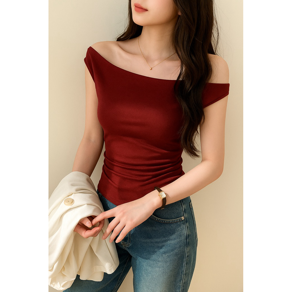 Áo Trễ Vai Ôm Nhẹ – Đơn Giãn Mà Cực Cuốn | BigBuy360 - bigbuy360.vn