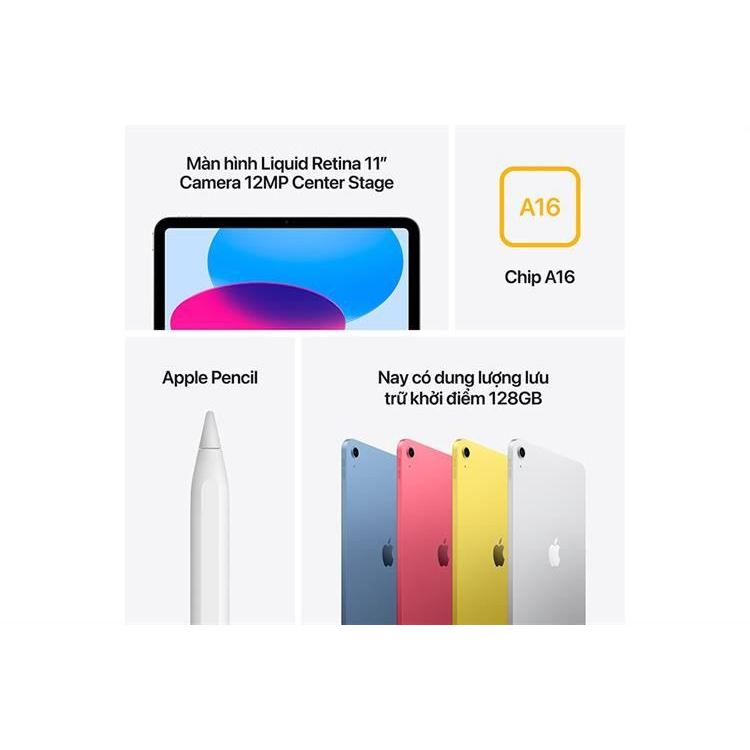 Máy tính bảng Apple iPad Gen 11th (A16) Wifi 128GB- Hàng Chính Hãng [Futureworld_AAR] | BigBuy360 - bigbuy360.vn